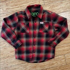 DIXXON Red and Black Casual Button Down Shirt